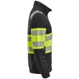Snickers 2834 High-Vis Klasse 1, Jack met Rits - Zwart/High Visibility Geel
