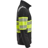 Snickers 2834 High-Vis Klasse 1, Jack met Rits - Zwart/High Visibility Geel
