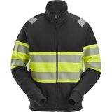 Snickers 2834 High-Vis Klasse 1, Jack met Rits - Zwart/High Visibility Geel