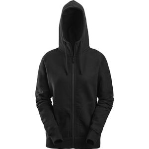 Snickers 2897 AllroundWork, Dames Hoodie met Rits - Zwart