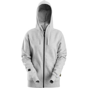 Snickers 2897 AllroundWork, Dames Hoodie met Rits - Gemeleerd Grijs - XXL