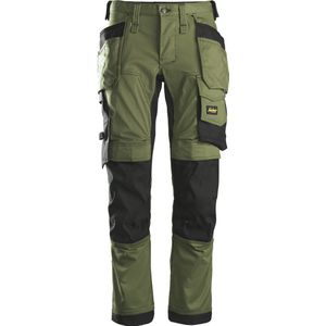 Snickers 6241 AllroundWork, Stretch Werkbroek met Holsterzakken - Khaki Groen