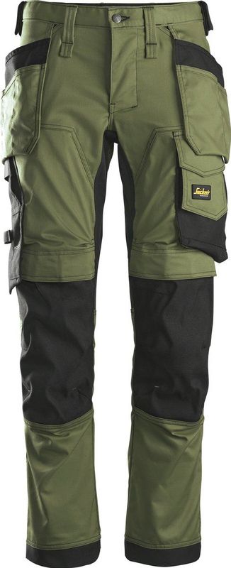 Snickers 6241 AllroundWork, Stretch Werkbroek met Holsterzakken - Khaki Groen
