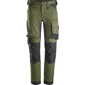 Snickers 6341 AllroundWork, Stretch Werkbroek - Khaki Groen/Zwart