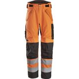 Snickers 6630 High-Vis Klasse 2 Waterproof 37.5® 2-laags Licht gewatteerde Werkbroek High-Vis Oranje/Zwart maat S