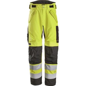Snickers 6630 High-Vis Klasse 2 Waterproof 37.5® 2-laags Licht gewatteerde Werkbroek High-Vis Geel/Zwart maat XS