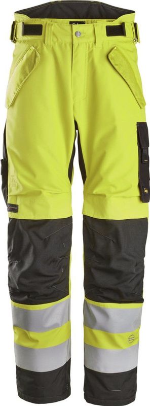Snickers 6630 High-Vis Klasse 2 Waterproof 37.5® 2-laags Licht gewatteerde Werkbroek High-Vis Geel/Zwart maat XS
