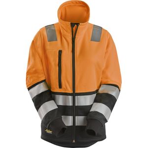 Snickers 8073 High-Vis Klasse 2 Damesjack met Rits High-Vis Oranje/Zwart maat XS