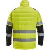 Snickers 8134 AllroundWork High-Vis Licht Gewatteerd Jack Klasse 2 High-Vis Geel/Zwart maat XS