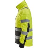 Snickers 8134 AllroundWork High-Vis Licht Gewatteerd Jack Klasse 2 High-Vis Geel/Zwart maat XS