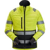 Snickers 8134 AllroundWork High-Vis Licht Gewatteerd Jack Klasse 2 High-Vis Geel/Zwart maat XS