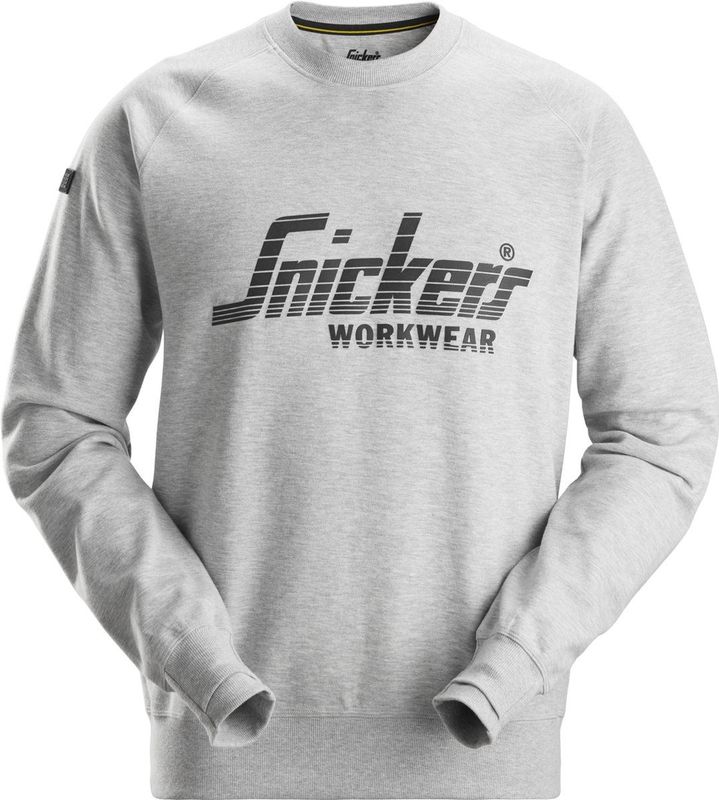 Snickers - 2892 Logo Sweatshirt - Gemeleerd Grijs - Multifunctioneel