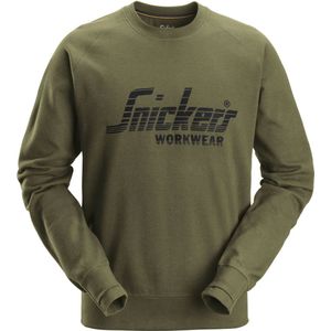 Snickers 2892 Logo Sweatshirt - Khaki Groen