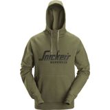 Snickers 2894 Logo Hoodie Khakigroen maat XS