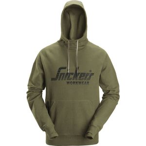 Snickers 2894 Logo Hoodie Khakigroen maat XS
