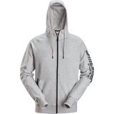 Snickers 2895 Logo Full-Zip Hoodie - Gemeleerd Grijs