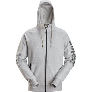 Snickers 2895 Logo Full-Zip Hoodie - Gemeleerd Grijs