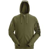 Snickers 2895 Logo Full-Zip Hoodie - Khaki Groen