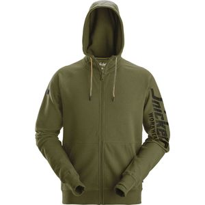 Snickers 2895 Logo Full-Zip Hoodie - Khaki Groen