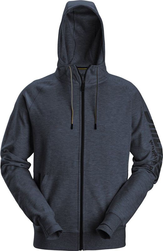 Snickers 2895 Logo Full-Zip Hoodie Donkermarineblauw maat XS