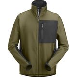 Snickers 8045 FlexiWork Tussenlaag Jack met Rits Khakigroen/Zwart maat XS