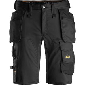 Snickers 6141 AllroundWork Stretch Korte Broek met Holsterzakken Khakigroen/Zwart maat 054