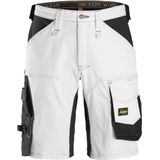 Snickers - 6153 AllroundWork - Korte Werkbroek - Wit/Zwart - Loose Fit