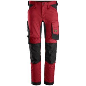 Snickers 6341 AllroundWork Stretch Werkbroek Chilirood/Zwart maat 044