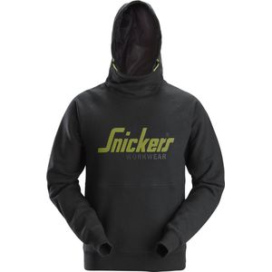 Snickers 2845 Logo Hoodie Zwart maat XS