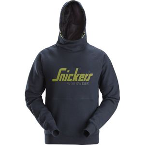 Snickers 2845 Logo Hoodie Marineblauw maat XS