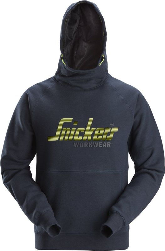 Snickers 2845 Logo Hoodie Marineblauw maat XS