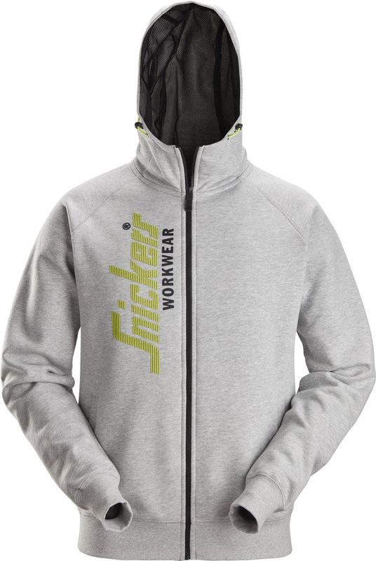 Snickers Workwear - Logo Full-Zip Hoodie - Grijs - Katoen-Polyester