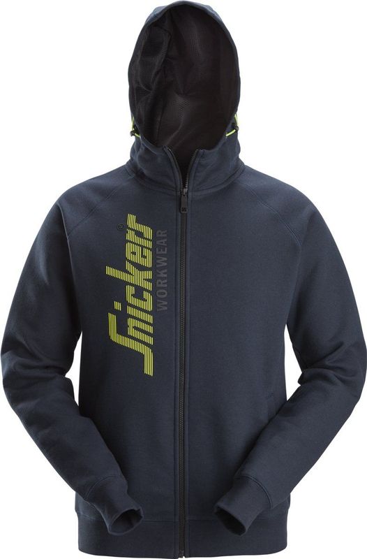 Snickers Workwear - Logo Full-Zip Hoodie - Grijs - Katoen-Polyester