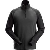 Snickers - 2841 - Tweekleurig Sweatshirt - Staalgrijs/Zwart - Halve Rits