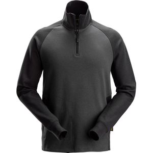 Snickers - 2841 - Tweekleurig Sweatshirt - Staalgrijs/Zwart - Halve Rits