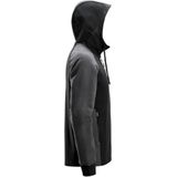 Snickers 2842 Tweekleurige Hoodie met Halve Rits Zwart/Staalgrijs maat XS