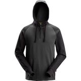 Snickers 2842 Tweekleurige Hoodie met Halve Rits Staalgrijs/Zwart maat XS