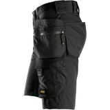 Snickers - 6175 - Korte Werkbroek - Zwart - 4-Weg Stretch met Holsterzakken