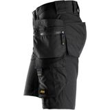 Snickers - 6175 - Korte Werkbroek - Zwart - 4-Weg Stretch met Holsterzakken