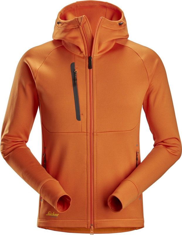 Snickers - 8026 - Hoodie - Warm Oranje - Polartec® Power Stretch®