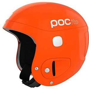 POC POCito Skull - Veilige kinderskihelm voor racen, fluorescerend oranje, XS-S (51-54cm)