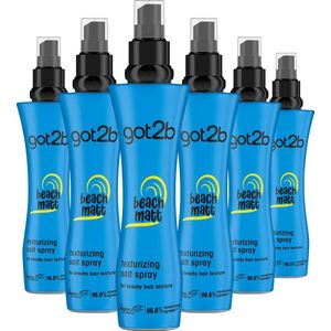 Got2b - Beach Matt Texturizing Salt Spray - Hairspray - Haarstyling - Voordeelverpakking - 6 x 200 ml