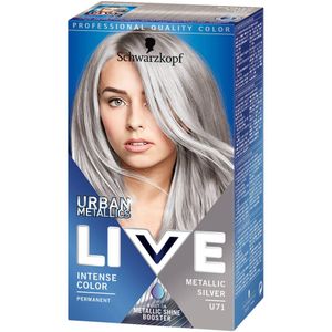Live - U71 - Haarkleuring - Metallic Zilver - Geschikt voor Alle Haartypes