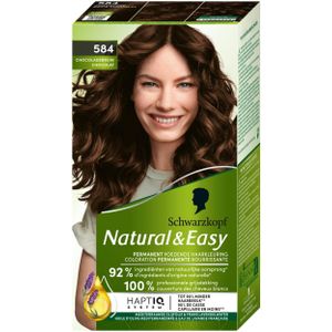 Schwarzkopf - Natural & Easy 584 - Haarkleuring - Chocolat Au Cafe