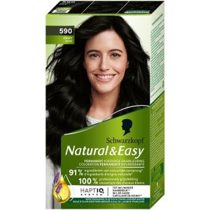 Schwarzkopf - Natural & Easy - Haarkleuring - Ebony Black - 1 Set