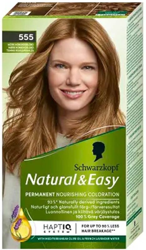 Schwarzkopf - Natural & Easy 555 - Haarkleuring - Donker Honingblond - 1 Verpakking