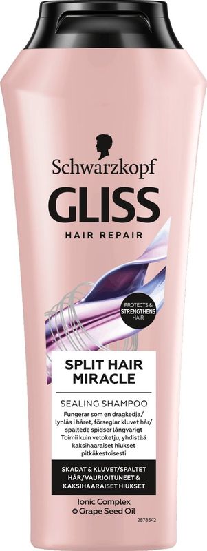 Schwarzkopf - Gliss Shampoo - Split Hair Miracle - 250 ml - Afdichtende Shampoo
