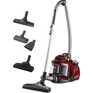 AEG - LX7-2-CR-A - Stofzuiger - Rood - Zonder Zak - Geschikt voor Harde Vloeren