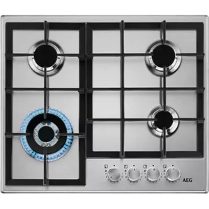 IsEasy Gaskookplaat, 4 pitten, glas, wit, 4-pits gasplaat, inbouwplaat, kookplaat 60 cm, 7800 W, gietijzeren houders, stadsgas en fles IsEasy Gaskookplaat, 4 pitten, glas, wit, 4-pits gasplaat, inbouwplaat, kookplaat 60 cm, 7800 W, gietijzeren houders, stadsgas en fles