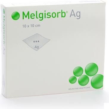 Melgisorb Ag - Kp Ster - 10x10 cm - Gaaskompressen